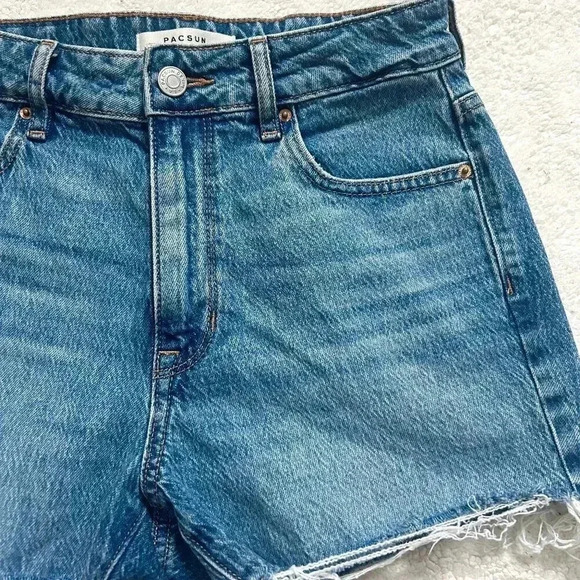 PacSun Stretch High Waisted Jean Shorts - Picture 2 of 7